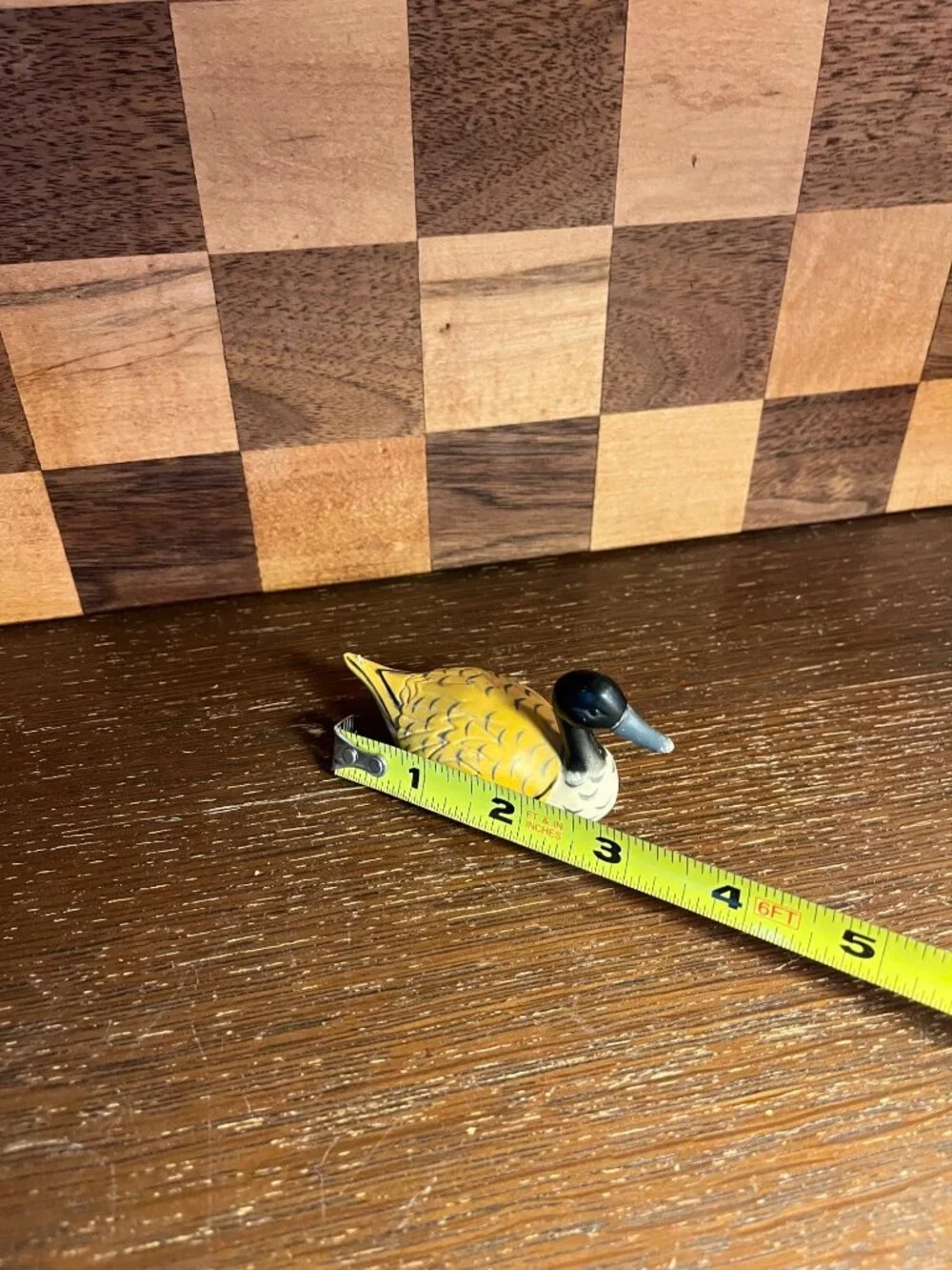 Vintage Novelty Duck Yellow Black Made in Hong Kong A800
